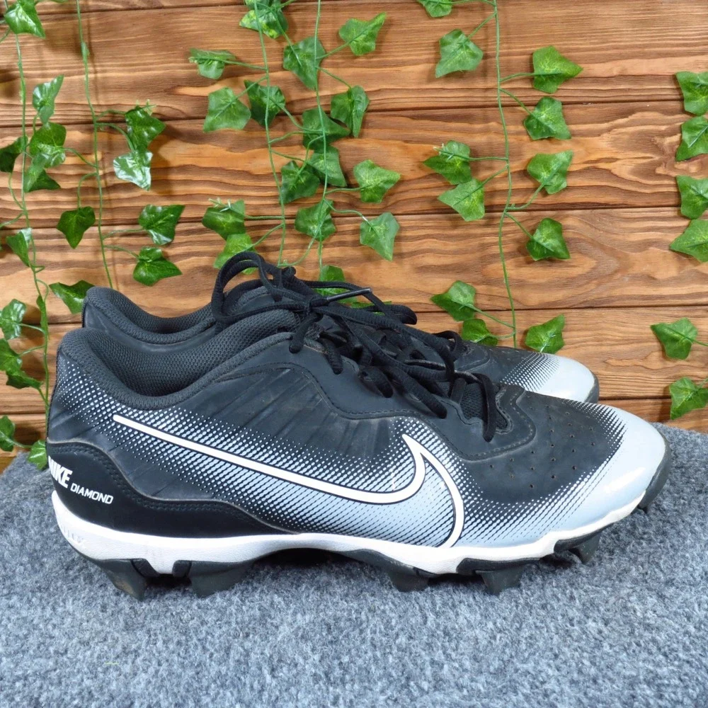 Nike Alpha Huarache 4 Keystone Men Baseball Cleats Size 9.5 Athletic Black White